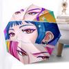 1pc Colorful Anime Character Outdoor Umbrella - Automatic Opening/Closing, Portable 3-Fold Design, 8-Rib Iron Frame, Perfect Gift for Fans, Trave
