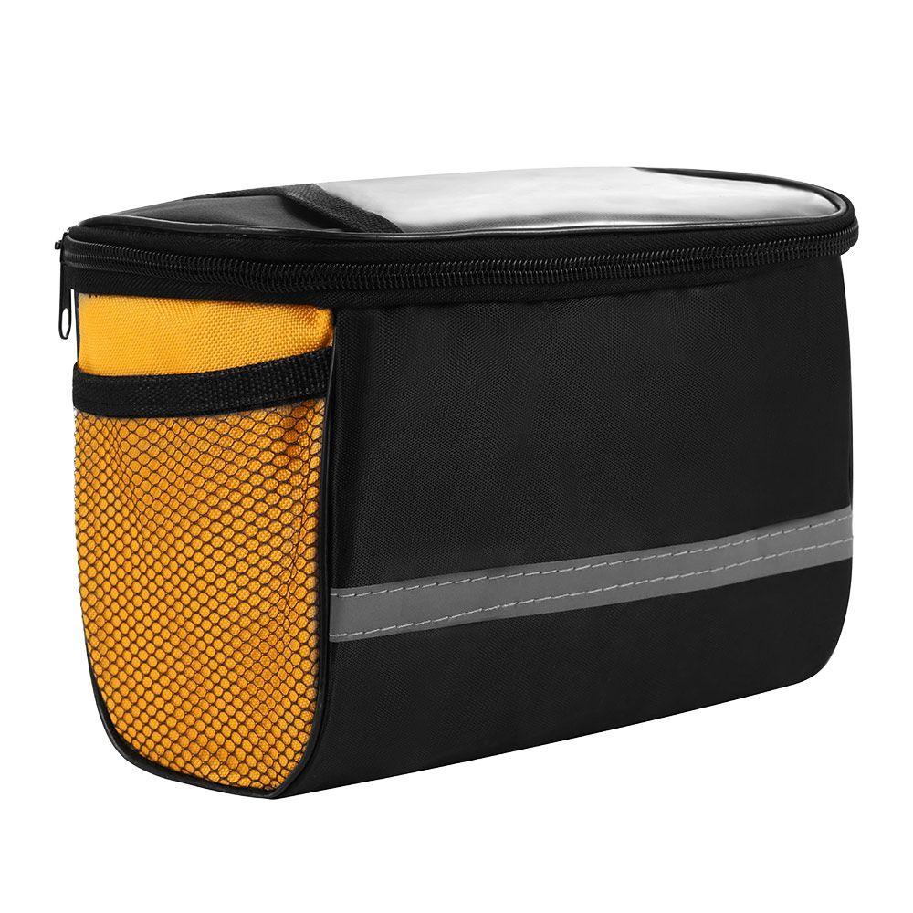 Sports Reflective Bike Pouch Bike Handlebar Bag Front Tube Basket Bicycle Bag Pannier
