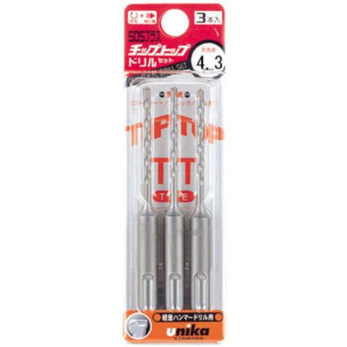 Unika Concrete Drill SDS Tip Top Bit, 4.3mm, Set of 3, DP3-T43