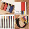 2 Pcs Book Markers with Colorful Ribbons PU Leather Reading Bookmarks Ribbon Page Markers for Book Lovers