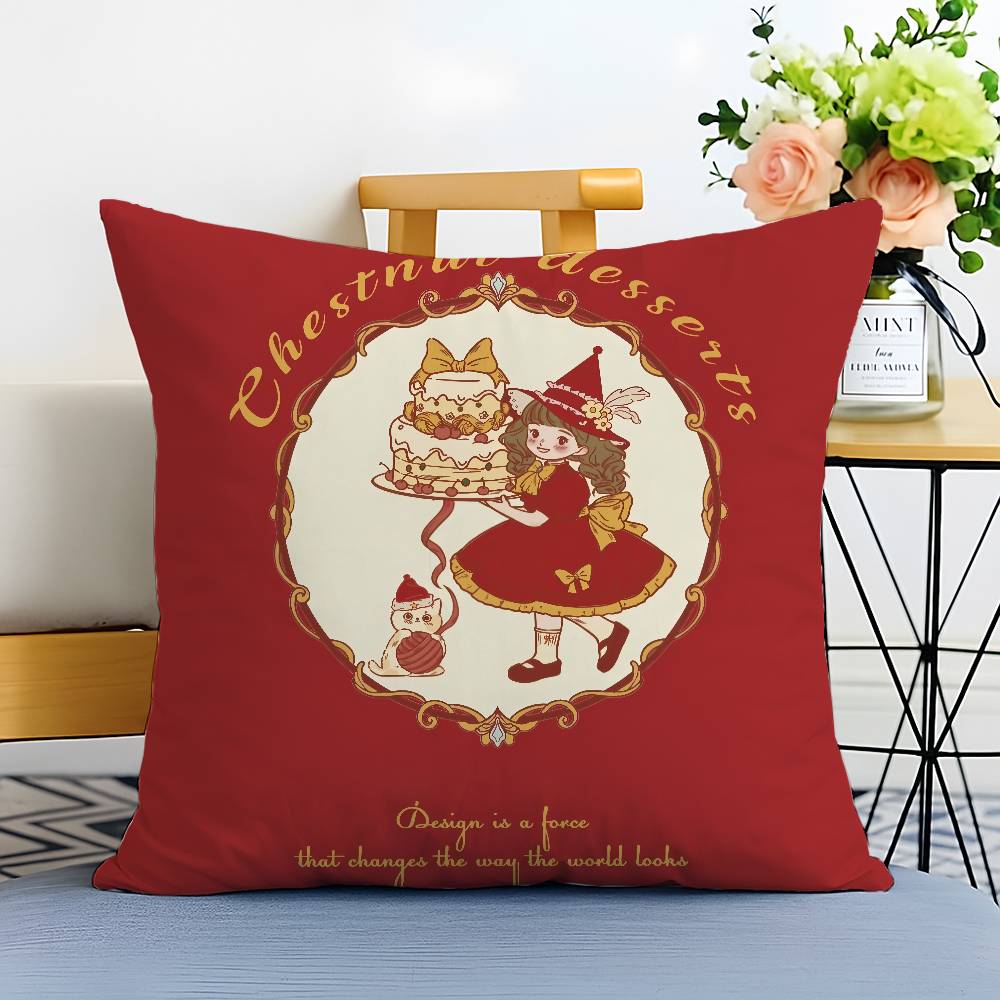 Creative Celebration Beautiful Girl Pillow Case Printed Brushed Fleece Pillow Baby Skin-Touch Eco-Friendly Dye-Sublimat