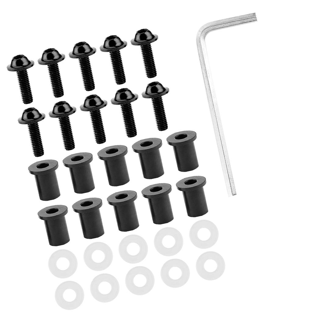 10 шт. Болты для ветрового стекла мотоцикла, гайки, шайбы, универсальный комплект для крепления обтекателя мотоцикла