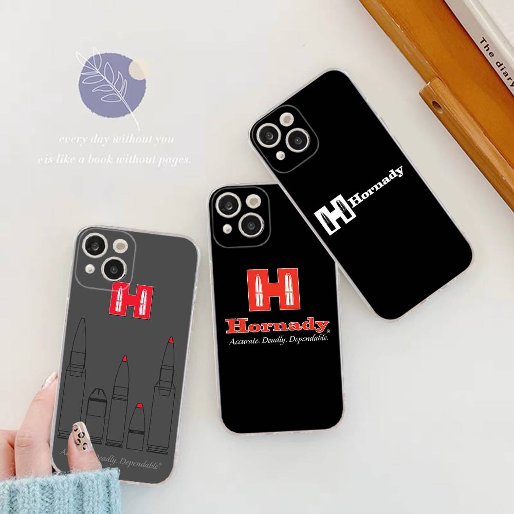 Hornady Logo For IPhone 11 12 13 14 15 16 17 Pro Max Plus 13 Mini Silicone Soft Transparent Back
