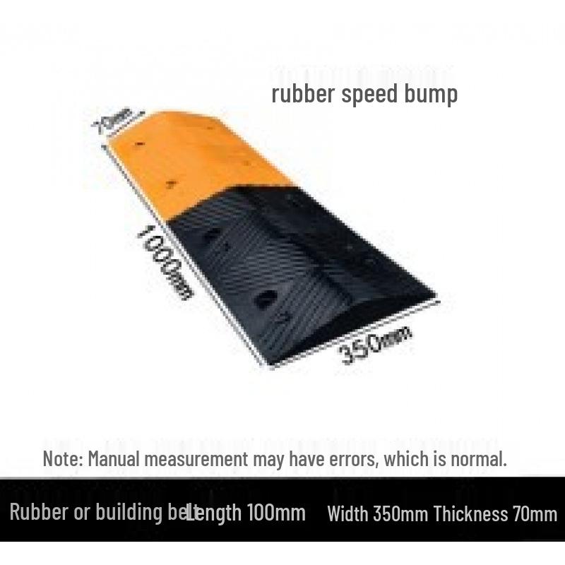 Thickened Rubber Speed Bump for Community and Garage Entrances