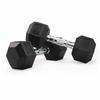 San Hua Lang 105kg Rubber Hex Dumbbell Set with 6-Pair Rack