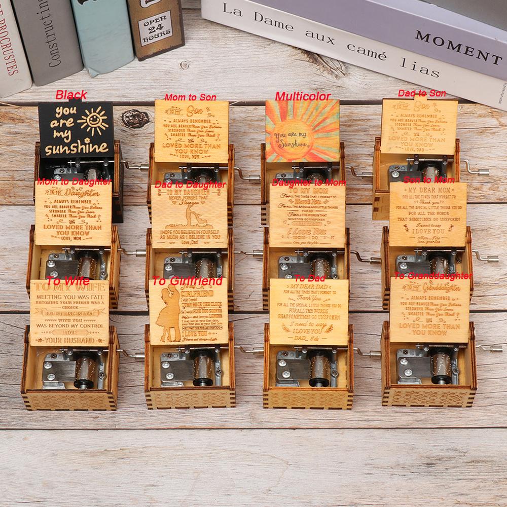 День Классика Ты Мое Солнышко Антикварные Гравированные Музыкальные Шкатулки Деревянная Ручная Музыкальная Шкатулка