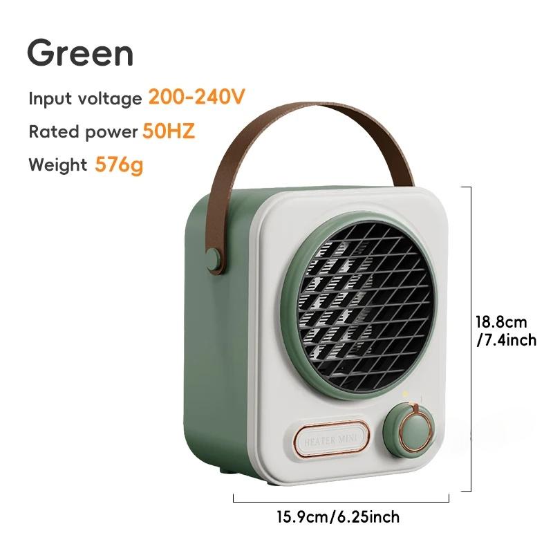 2025 New Home Portable Small Space Heater 1000W Quiet Energy Saving PTC Mini Energy Saving Heater