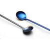 Long Handle Spoons 9.45-Inch Stainless Steel Spoon 6PCS (Silver)