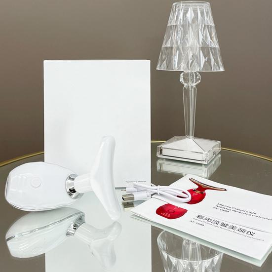 Массажер для красоты шеи Антивозрастной Укрепляющий Массажер с Красным Светом Микротоком Режимами Нагрева Многофункциональные Устройства для Ухода за Кожей для Домашнего Ухода