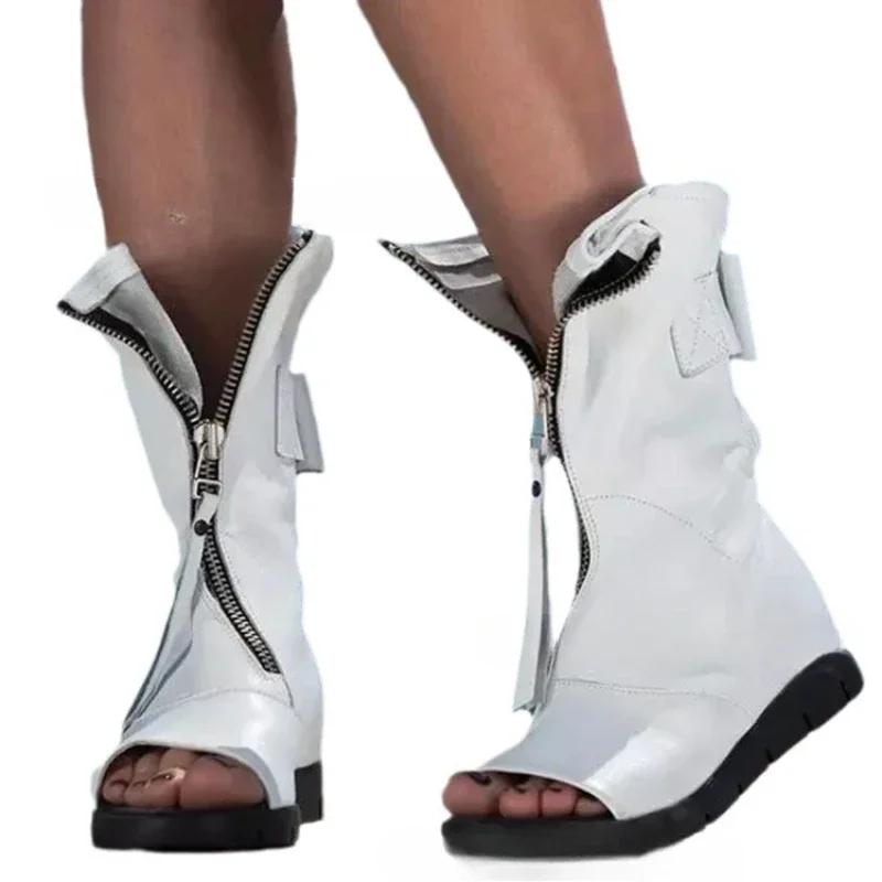 Весна Осень 2025 Новые Женские Сандалии Простые Удобные Женские Туфли Универсальные Легкие Женские Одинарные Ботинки Повседневная Женская Кожаная Обувь