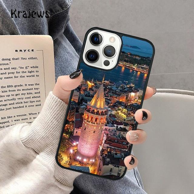 Турция Стамбул Пейзаж Здание Мягкий Чехол Для Телефона Для iPhone 17 Air 16 15 14 Max Plus 11 12 13 Pro Max Телефон coque Fundas