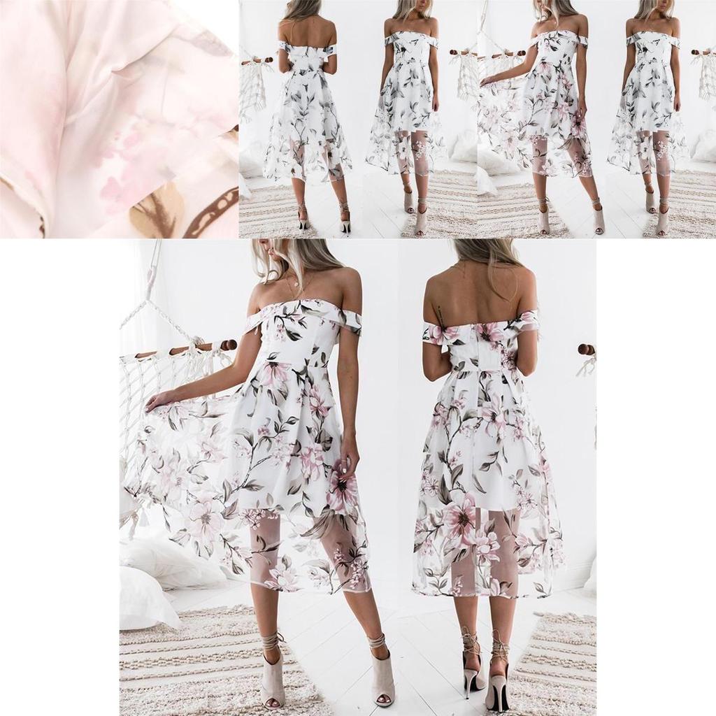 Элегантная женская одежда Винтажное платье из органзы Длинное с открытыми плечами Без бретелек Вечерняя одежда