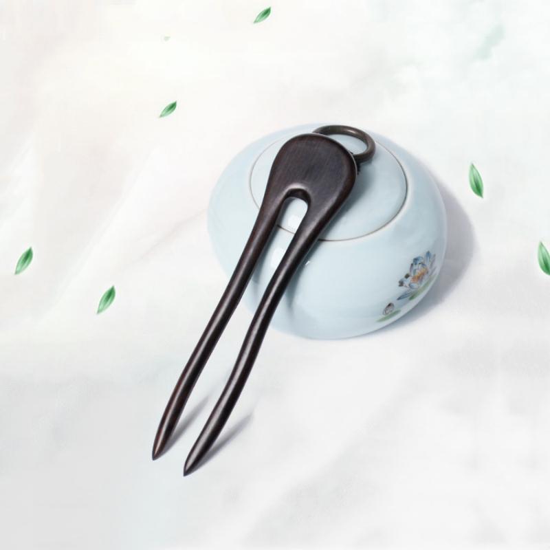 Простые китайские палочки для волос деревянные U-образные вилки для волос для женщин для создания пучка заколки аксессуары ретро мода головные украшения