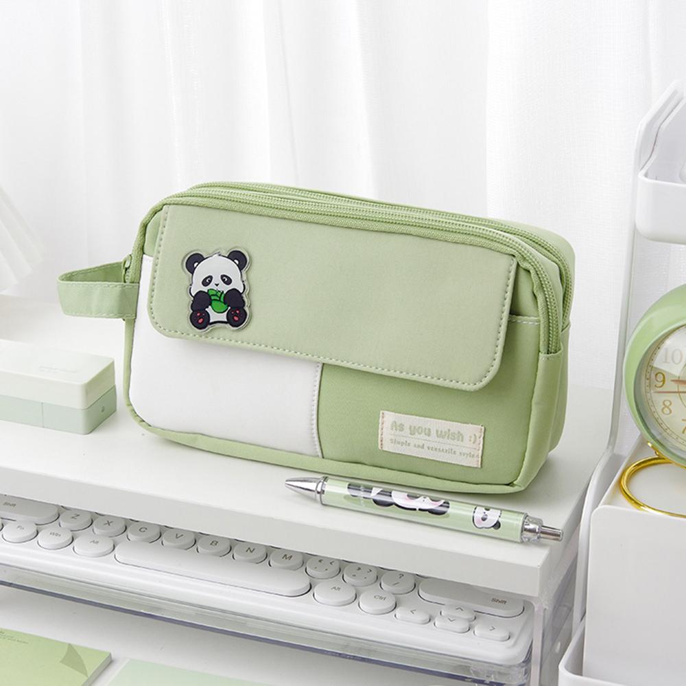 1 Piece New Simple High Capacity Pencil Case High School Students Pen Bag Zipper Stationery Supplies