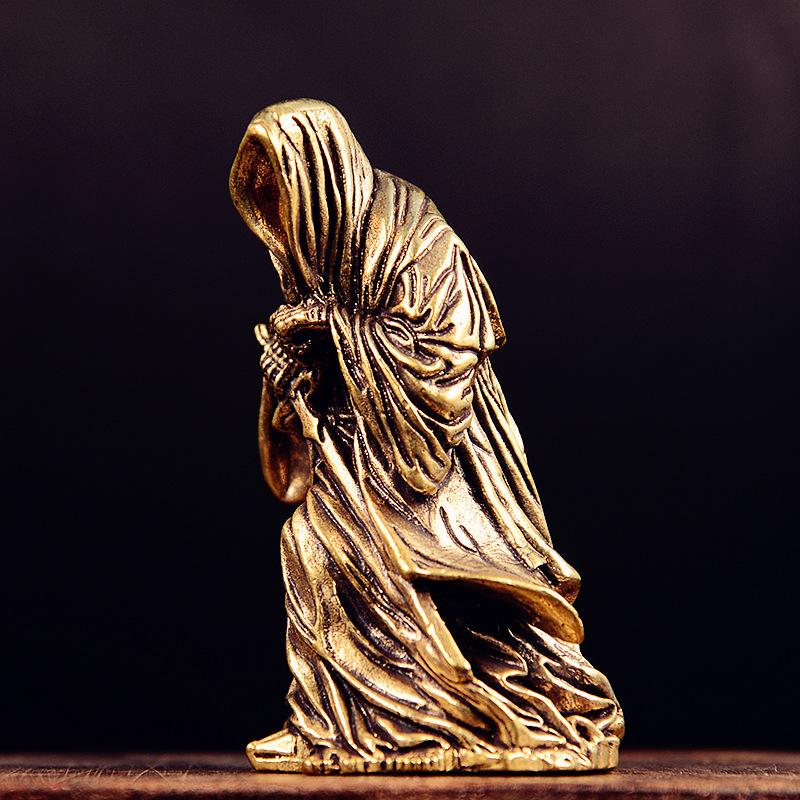Латунная статуэтка Бога Смерти Винтаж Темный Рыцарь Ведьма Дух Фигурка Персонаж Властелина Колец Модель Украшение для Дома Коллекционный