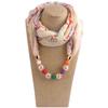 Gorgeous Beads, Circular Ring Scarf, Women's Scarf Accessories, Necklace, Ethnic Style Scarf