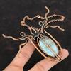 Larimar Necklace Copper Wire Wrapped Gemstone Necklace Copper Handmade Jewelry Adjustable Chain Necklace Gifts For Her Real Larimar Jewelry