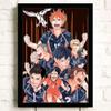 Каркас из цельного дерева, японское аниме Haikyuu! Волейбольная настенная живопись на холсте, плакаты на скандинавскую тему и печатные изображения, современное украшение для гостиной и дома