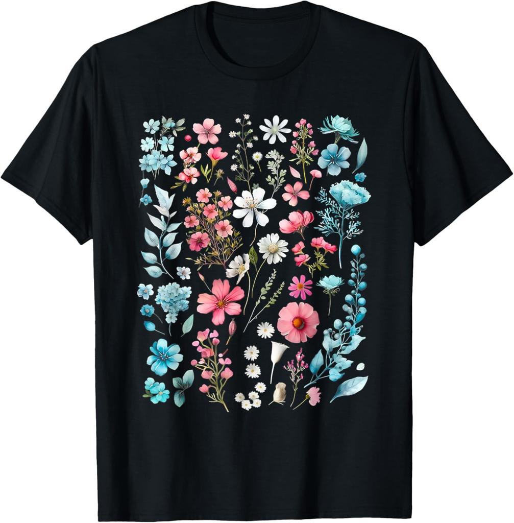 Trans Pride Wildflowers Subtle Trans Pride LGBTQ Pride Month T-Shirt