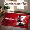 Custom Rug Cristiano Ronaldo Pattern Print Name Text Soft Non‑Slip Floor Carpet for Home Indoor Decoration
