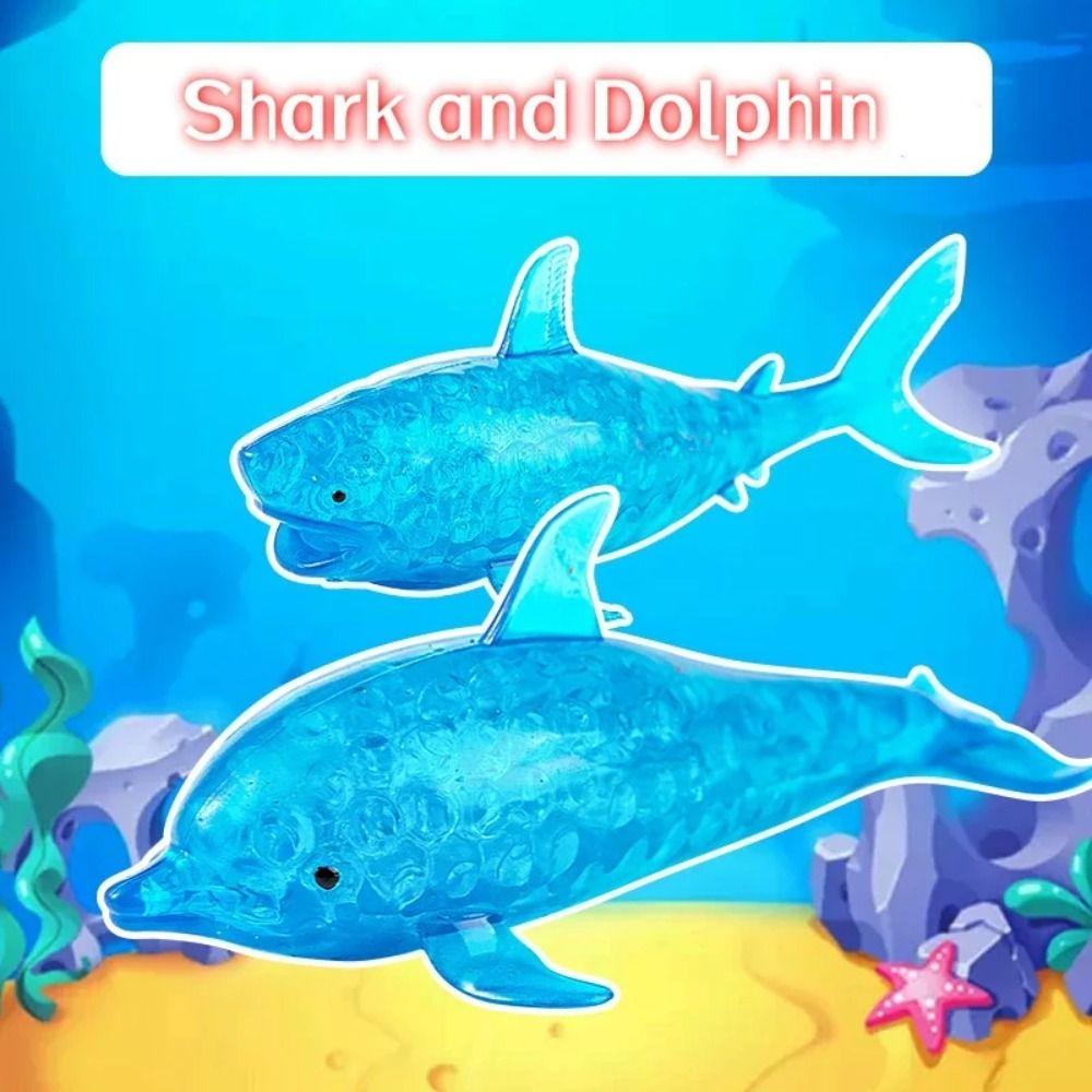 Stretchy Dolphin Squeeze Ball Blue Sea Animal Squeeze Toys Durable Shark Stress Balls  Adults