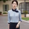 Женская рубашка с воротником-шарфом, профессиональная, с длинным рукавом