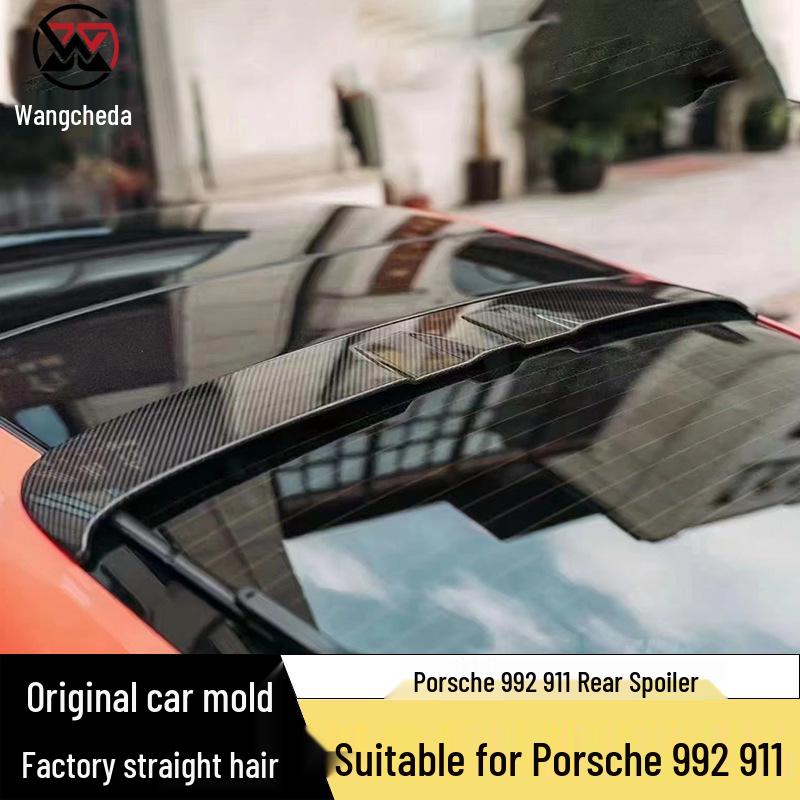Задний спойлер на крышу и дефлектор из углеродного волокна для Porsche 992 911