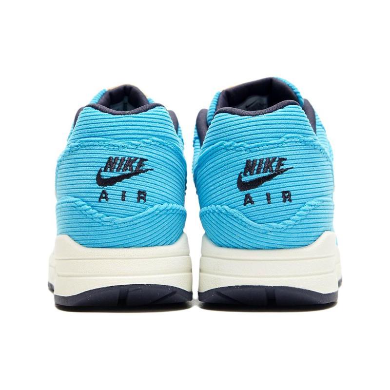 Nike Кроссовки Air Max 1 из вельвета, Балтийский синий, Повседневная обувь FB8915-400