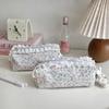 High Quality Lace Floral Pattern Pen Bag Zipper Design Large Capacity Pencil Case Stationery Organizer School Office