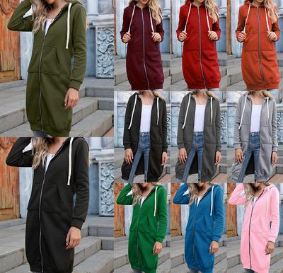 Большие размеры длинные толстовки туники модные толстовки на молнии куртки с карманами для женщин