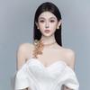 Temperament Flower Fringe Necklaces Elegant Long Tassel Collarbone Chain Exaggerated Choker  Bridal