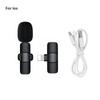 Wireless Lavalier Microphone Portable Noise Cancelling Audio Video Recording Mini Mic for IOS Android Plug-and-Play