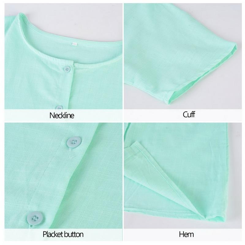 Женская длинная свободная рубашка с короткими рукавами, мини-платье-рубашка