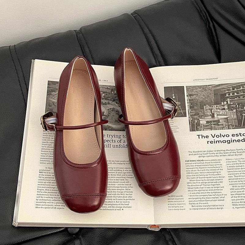 Французский ретро увеличивающий рост поздний вечер ветер увеличивающий рост нежные туфли женские 2025 новый летний балет одинарные туфли мягкие туфли