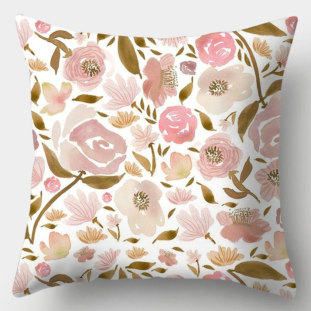 Наволочка Fresh Style 45 см X 45 см, квадратная наволочка для дивана, чехол для подушки с красивыми цветами