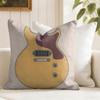 Vintage Color Guitar Fender Cushion Cover Summer Linen Pillow Case Organic Fabric Cushion Cover DoubleSided Sofa Home Decor