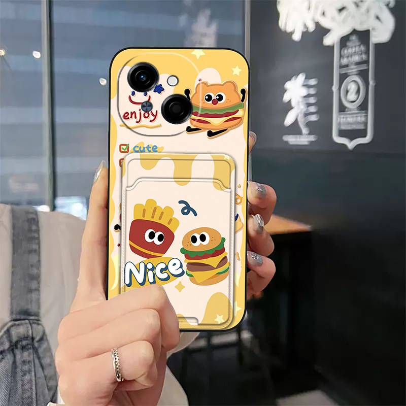 Защитный Модный Дизайн Чехол для телефона Для Tecno POP9 4G/Spark GO 1/KL4 Милый ТПУ Слот для карт Кармашек для карт Противоударный Мультяшный