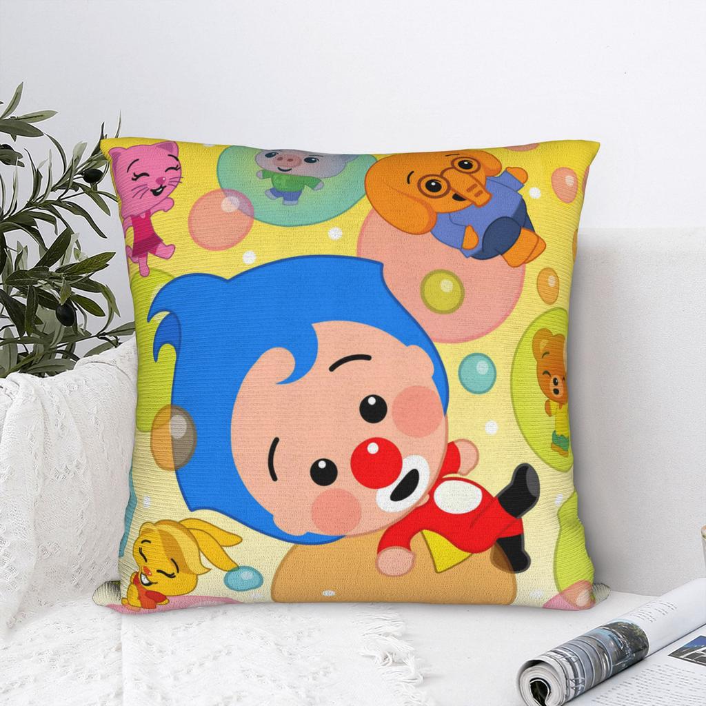 Payaso P-Plims Cartoon Music Square Pillow Cases Cushion Covers Awesome Zippered Decorative Pillowcase for Home 18"x18"