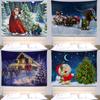 Домашний декор гобелен с рождественским принтом гобелен настенный в стиле бохо настенный декор в общежитии фон ткань Tapiz navideño