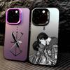 Чехол для телефона с аниме Berserk для iPhone 16 15 14 13 12 17 Pro Max Специальная металлическая серебряная кнопка Электрооцинкованное мобильное устройство
