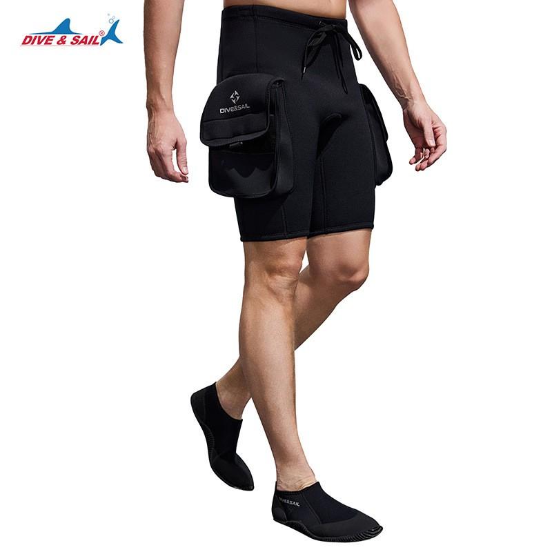 Mens 3mm Neoprene Dive Shorts With Large Pockets Scuba Diving Snorkeling Surfing Sailing Warm Water Sports