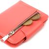 Стильный компактный Женский кошелек из натуральной кожи CANPELLINI Wallet 21669 Коралловый