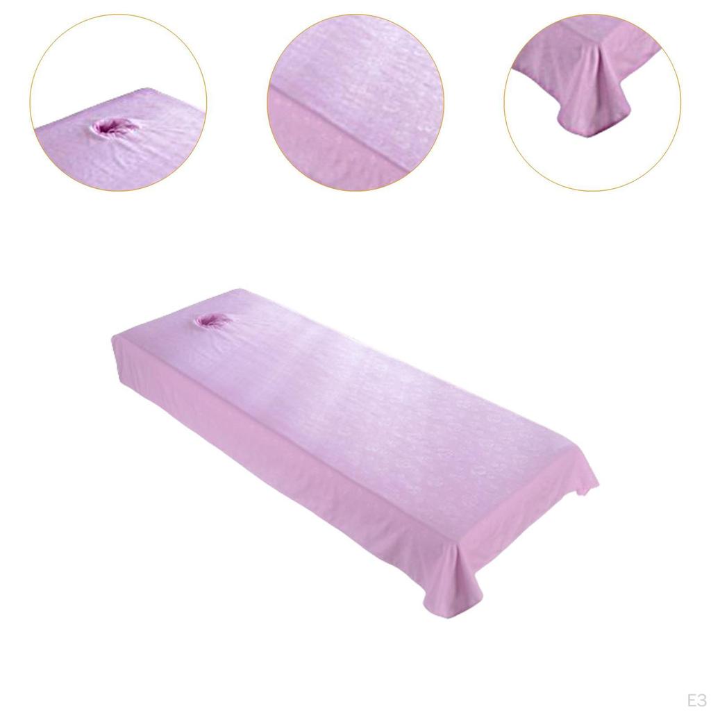 Beauty Bed Sheet Massage Tablecloth Polyester Oil Resistant with Hole Equipment Salon