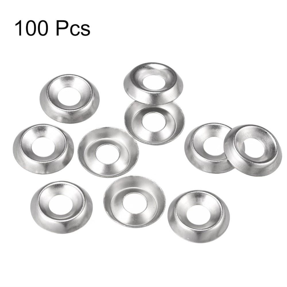 100 шт. #6 #8 #10 #12 Чашечные шайбы из нержавеющей стали 304 для винтовых болтов с потайными шайбами