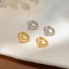 Luxury 18K Gold Plated S925 Silver Cross CZ Huggie Hoop Earrings, Dainty Vintage Small Hoop Earrings Jewelry for Women