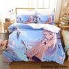 Murasaki Shion Bedding Set Single Twin Full Queen King Size Bed Set Adult Kid Bedroom Duvetcover Sets Anime Parure De Lit Bed