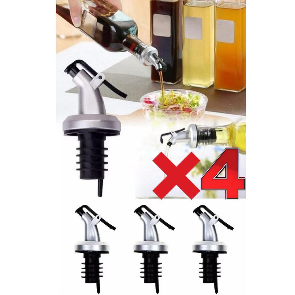 4-piece Covered Drip-free Oil Stopper Oil Pot Bottle Tip Oil Vinegar Sauce Bowl Drip-free