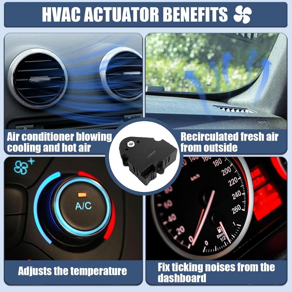HVAC Blend Door Actuator Compatible With 2003-2014 Chevy Avalanche Suburban Tahoe Silverado 1500 2500 3500 GMC Sierra Yukon XL Cadillac Escalade H2,