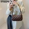 Ladies Elegant Vintage Underarm Bag Women's Solid Large Capacity Handbag Korean PU Casual Shoulder Bag