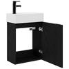 Bathroom Vanity Unit with Faucet Black Oak